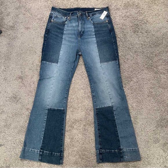 GAP High Rise Patchwork '70s Flare Jeans - Picture 5 of 13